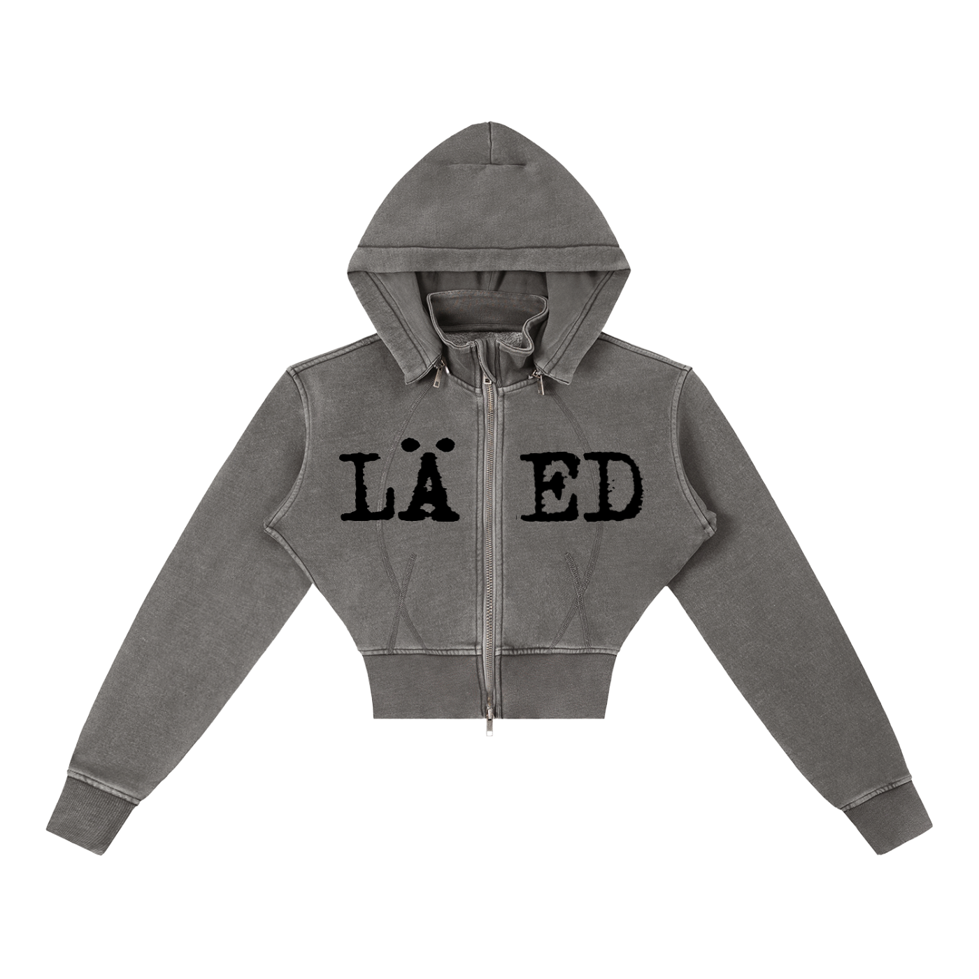 LÄED cropped fleece hoodie