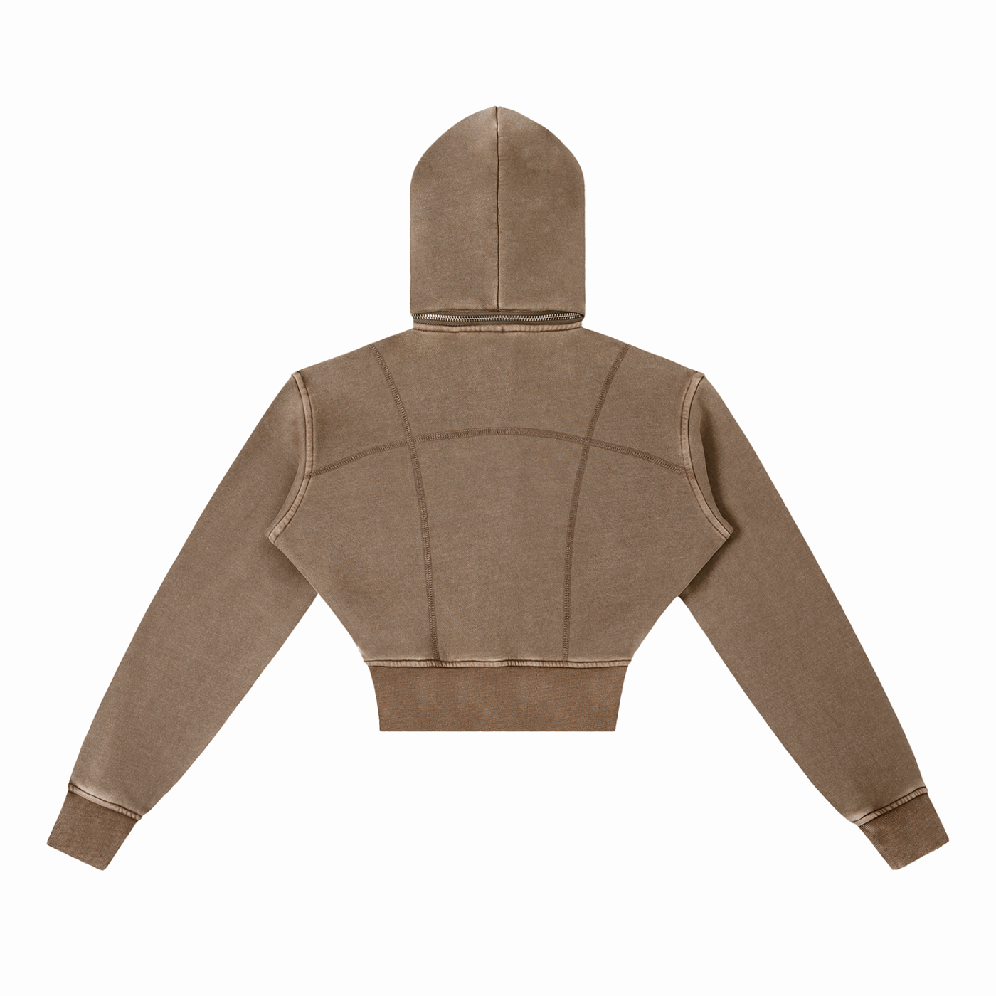 LÄED cropped fleece hoodie