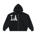 Fleeced "LA" Full-Zip Hoodie