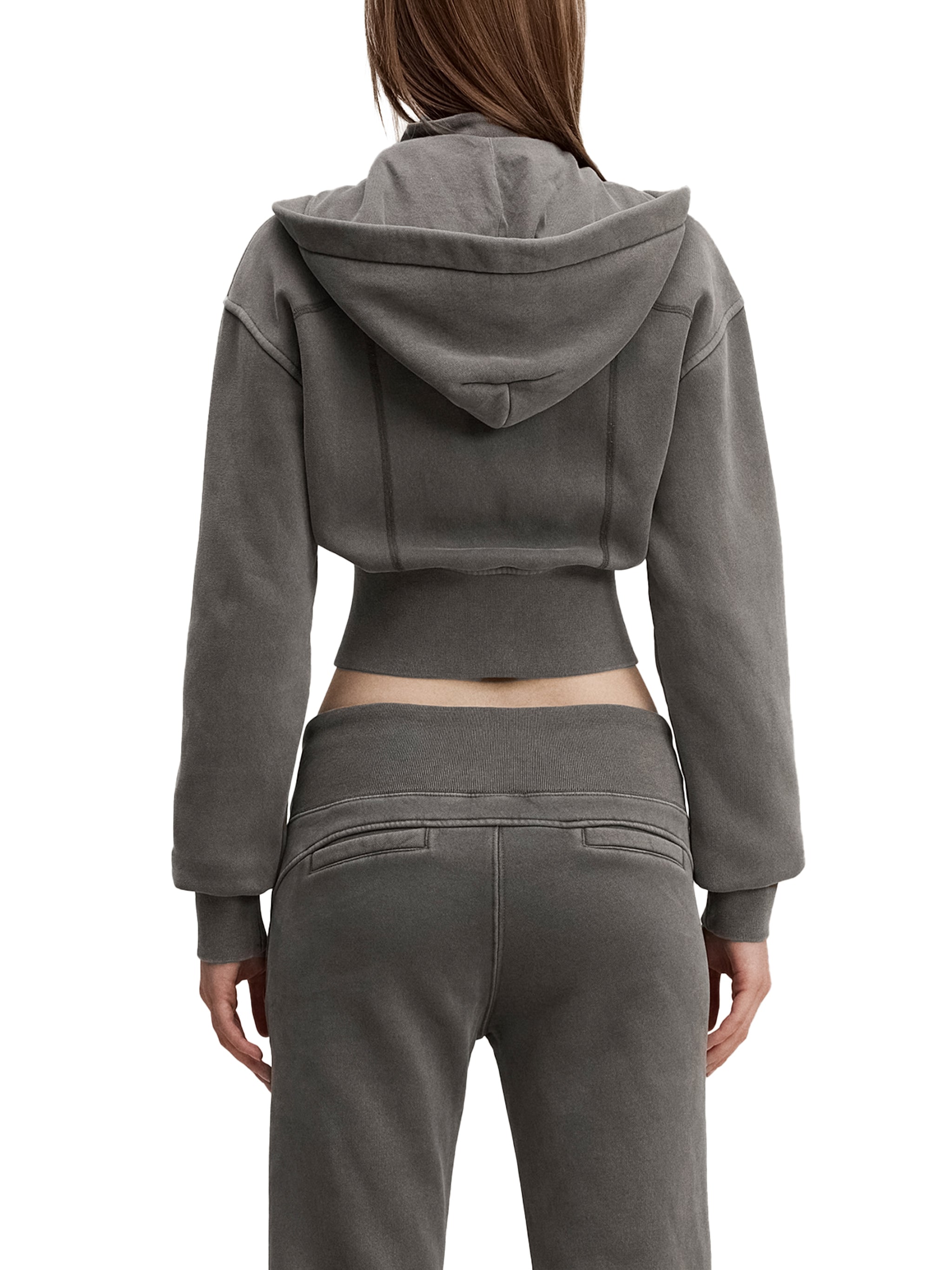LÄED cropped fleece hoodie