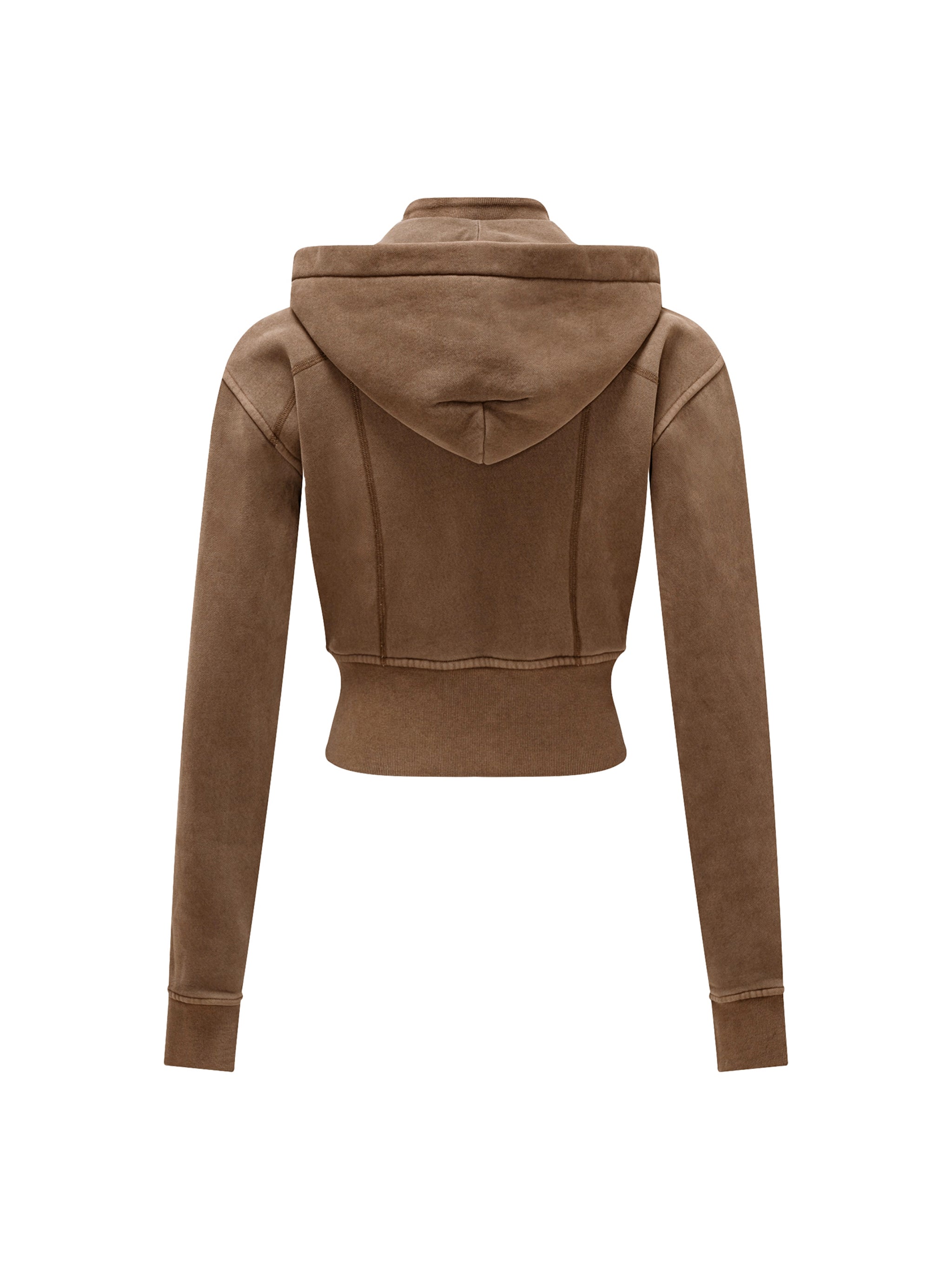 LÄED cropped fleece hoodie